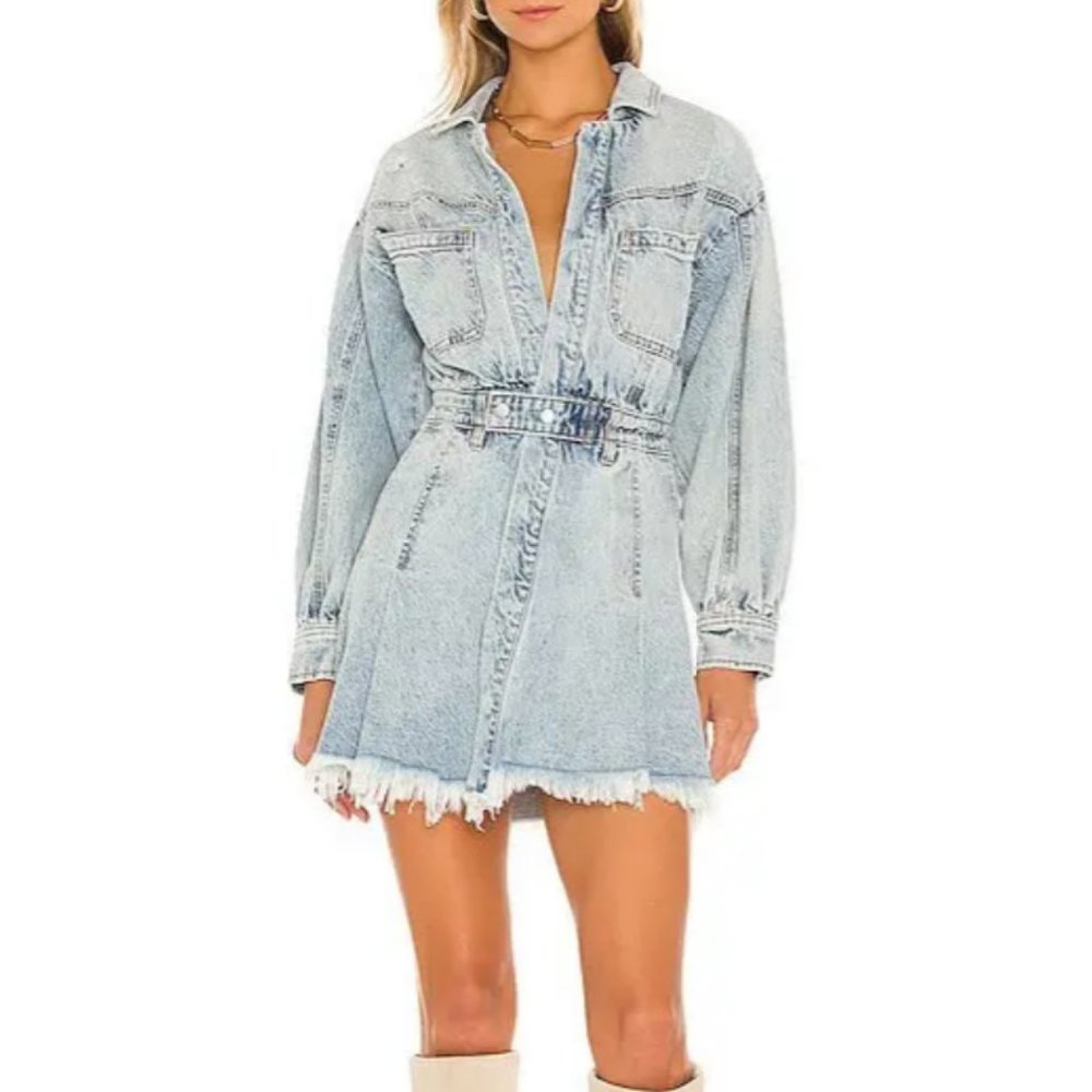 NWT Free People Chain of Command Mini Dress Size S